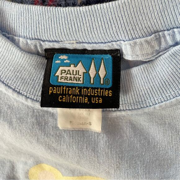 Y2K Vintage Paul Frank Polar Bear baby blue t-shirt 90s graphic tee Kidcore twee - Picture 4 of 6